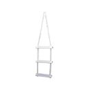 Boarding Ladder with white plastic rungs and rope