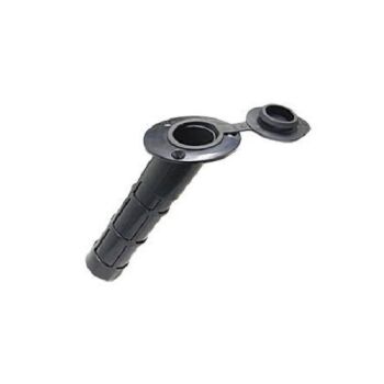 Rod holder, ABS-plastics - flushmount with PVC cap, 60°