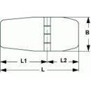Schanier - gestanzt Edelstahl - L. 84mm