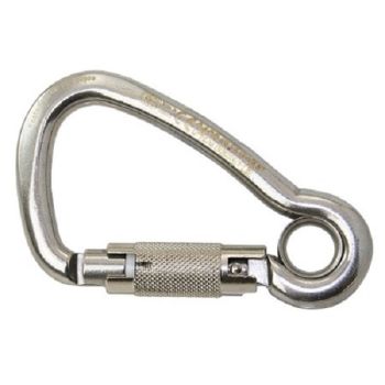 KONG® Special carbine hook made of stainless steel with "AutoBlock" - CE-mark and smooth Key-Lock