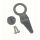 BARTON® cleat with big eye - black plastic material