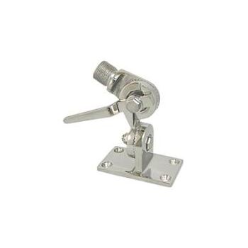 Antennenbasis - extra robust Edelstahl - mit 1" Gewinde, zum Anschrauben