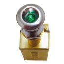 Push-pull swithes brass with indicator light green 20A - 12V