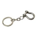 Stainless steel shackle with key ring