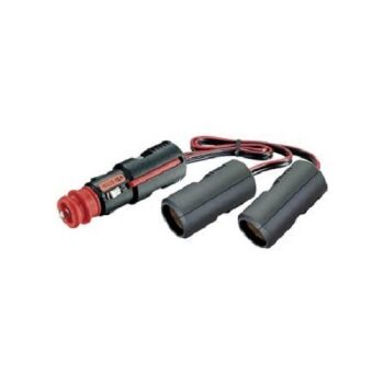 Zwillingskupplung mit Sicherheits-Universalstecker 6 - 24V - 10A (2x 5A)