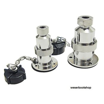 Rundsteckverbindungen - Messing verchromt - 2 Pole - 3 A