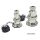 Rundsteckverbindungen - Messing verchromt - 2 Pole - 3 A