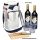 Wein-Kühltasche für 2 Flaschen Sea Princess - Segeltuch - weiß/marineblau