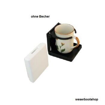 Bottle and cup holder - plastic - black