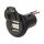 USB Steckdose Ladebuchsen - Einbau doppelt 12 / 24 V. rund