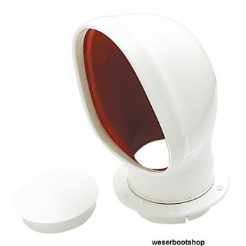 Standard Hutzenlüfter - PVC-Lüfter - Kunststoff  weiß - Durchlass - 4"