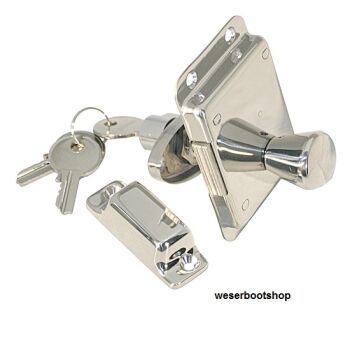 Aufbauschloss mit Schlüssel - 91 x 57 mm