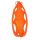 Schwimmboje orange aus Kunststoff mit Haltegriffen und Sorgleine