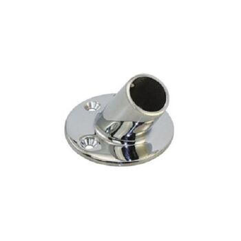 Relings-/ Rohrbeschläge - Runde Basis - Winkel 60° für Rohr Ø 22mm