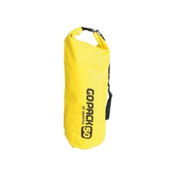 Wasserdichter Seesack Packsack aus strapazierfähigen PVC 50 Liter gelb