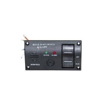 Bilgenalarmtafel mit Kontrollschalter für manuelle Kontrolle, Aus und Automatik 12V