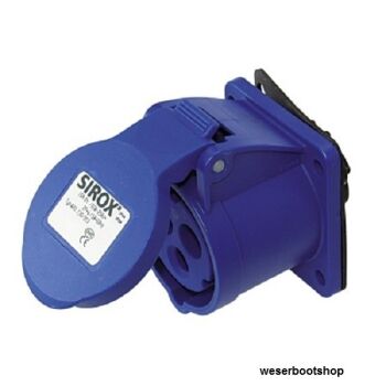 CEE Anbaudose gerade 230V 16A, 3 polig, IP44 spritzwassergeschützt