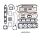 Gasket set overhaul for Mercruiser 2,5 l